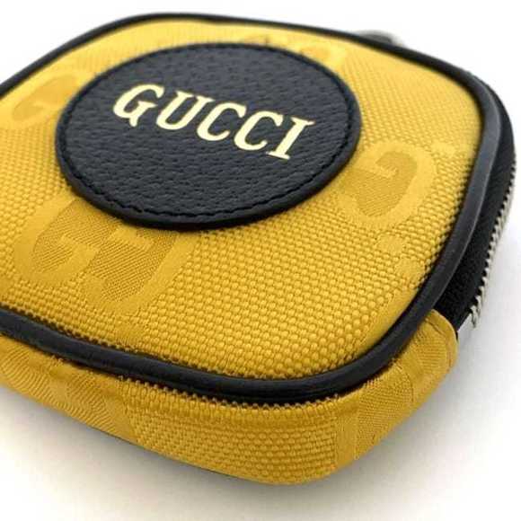 Gucci pouch yellow black off the grid 645060 ec-20650 nylon leather GUCCI GG cha - Picture 5 of 10